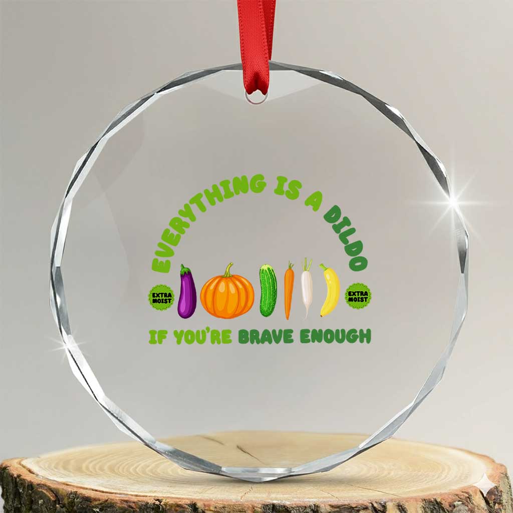 Funny Embarrassing Crystal Glass Ornament Naughty Inappropriate Gifts Dirty Adult Humor TS10 Transparent Glass 3'' Circle Print Your Wear
