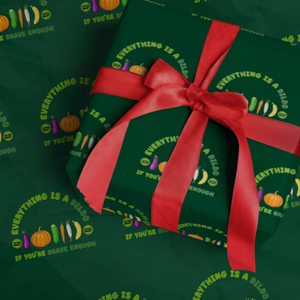 Funny Embarrassing Wrapping Paper Roll Naughty Inappropriate Gifts Dirty Adult Humor TS10 Green Print Your Wear
