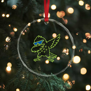 Funny Emerald City Seattle Bird Dabbing Crystal Glass Ornament Pacific Northwest Sports Fan
