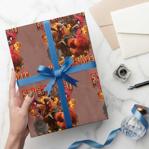 Funny Experienced Cock Handler Wrapping Paper Roll Inappropriate Adult Humor Chicken TS11 Mocha Print Your Wear