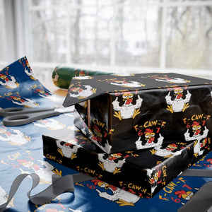 Funny F Caw F 67 Meme Wrapping Paper Roll Cartoon Chicken Six Seven Poultry Humor TS11 Black Print Your Wear