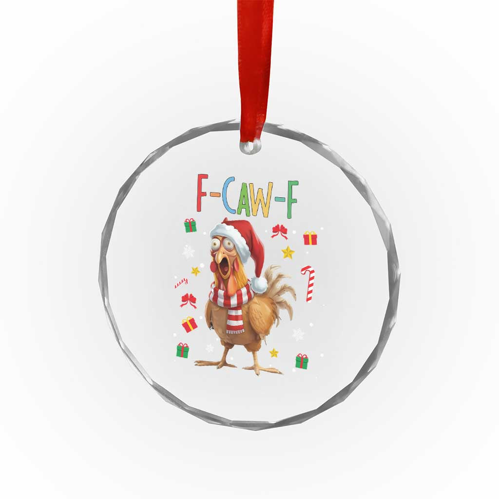Funny F Caw F Chicken Joke Gift Crystal Glass Ornament Christmas Gift TS12 Print Your Wear