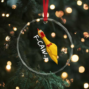 Funny F Caw F Chicken Toy Crystal Glass Ornament Poultry Humor TS11 Print Your Wear