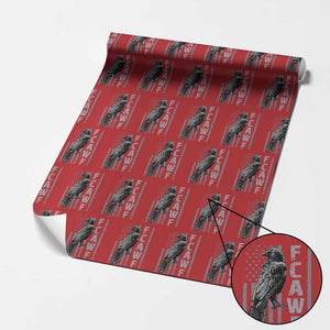 Funny F CAW F Crow Wrapping Paper Roll Vintage American Flag TS11 Red Print Your Wear