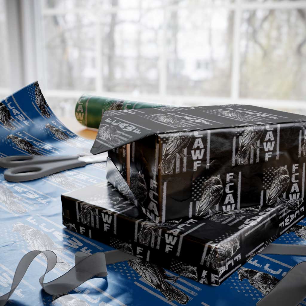 Funny F CAW F Crow Wrapping Paper Roll Vintage American Flag TS11 Black Print Your Wear