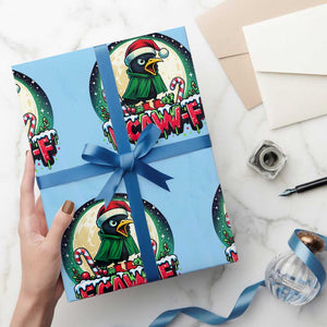 Funny F Caw F Raven Joke Wrapping Paper Roll Holiday Gift TS12 Light Blue Print Your Wear