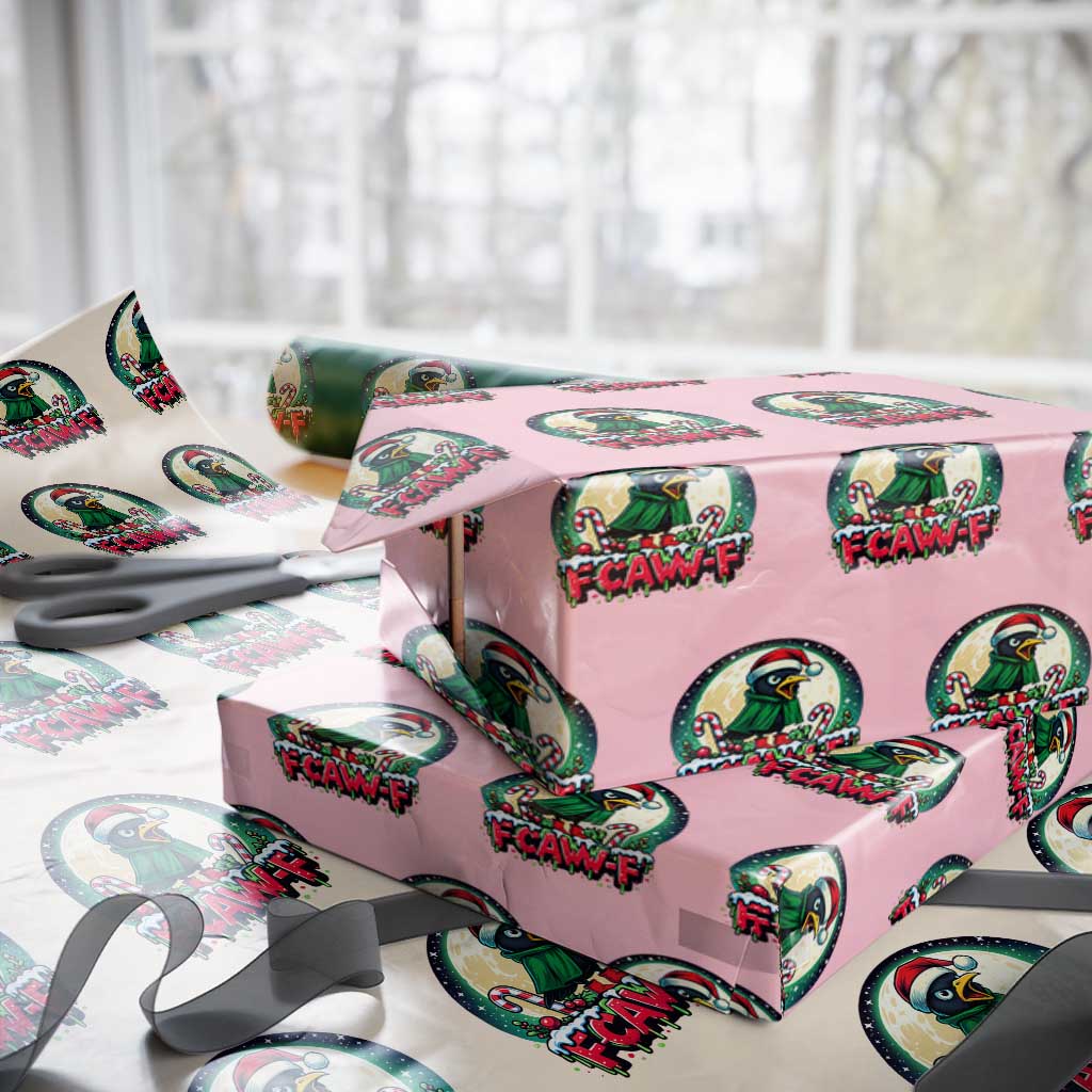 Funny F Caw F Raven Joke Wrapping Paper Roll Holiday Gift TS12 Light Pink Print Your Wear