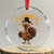 Funny F Caw F Thanksgiving Turkey Crystal Glass Ornament Poultry Humor TS11 Transparent Glass 3'' Circle Print Your Wear