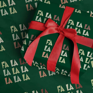 Funny Fa La La 8 Christmas Carol Song Holiday Wrapping Paper Roll TS11 Green Print Your Wear