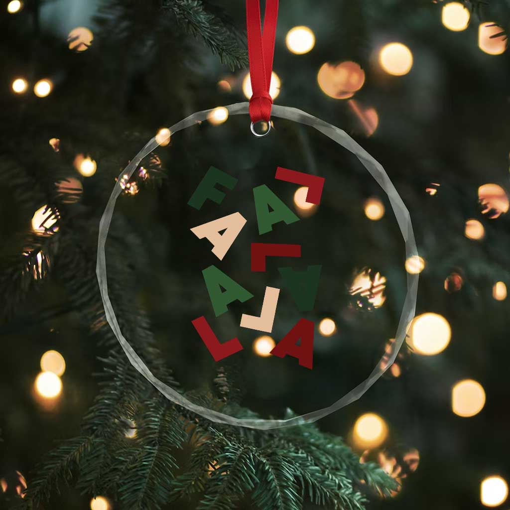 Funny Fa La La 8 Xmas Carol Holiday Crystal Glass Ornament TS11 Print Your Wear