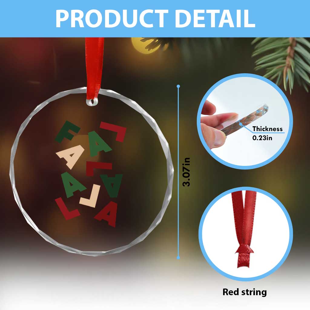 Funny Fa La La 8 Xmas Carol Holiday Crystal Glass Ornament TS11 Print Your Wear