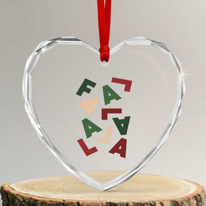 Funny Fa La La 8 Xmas Carol Holiday Heart Crystal Glass Ornament TS11 Transparent Glass 3'' Heart Print Your Wear