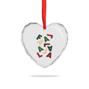 Funny Fa La La 8 Xmas Carol Holiday Heart Crystal Glass Ornament TS11 Print Your Wear
