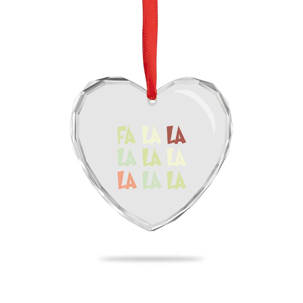 Funny Fa La La 8 Xmas Carol Song Holiday Heart Crystal Glass Ornament TS11 Print Your Wear