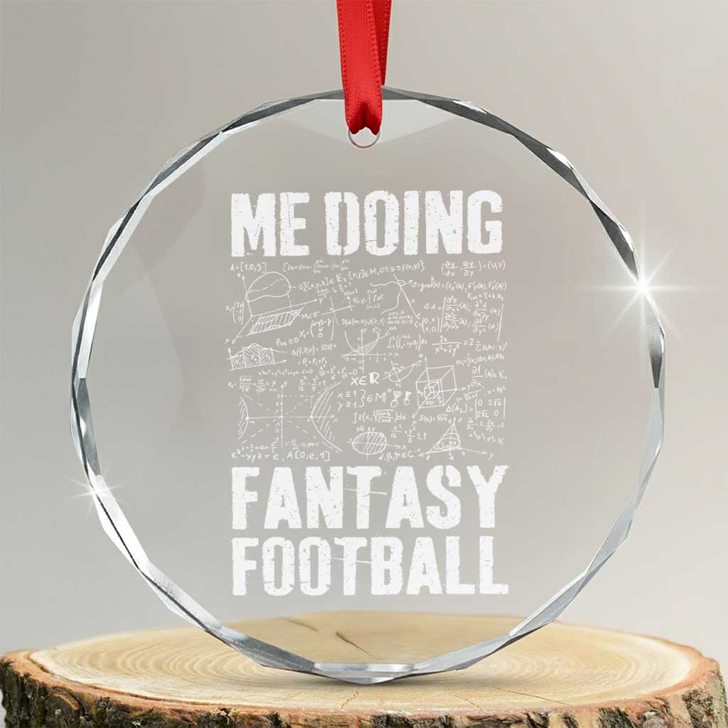Funny Fantasy Football Crystal Glass Ornament Draft Party Commish FFL Vintage Touchdown Season TS10 Transparent Glass 3'' Circle Print Your Wear