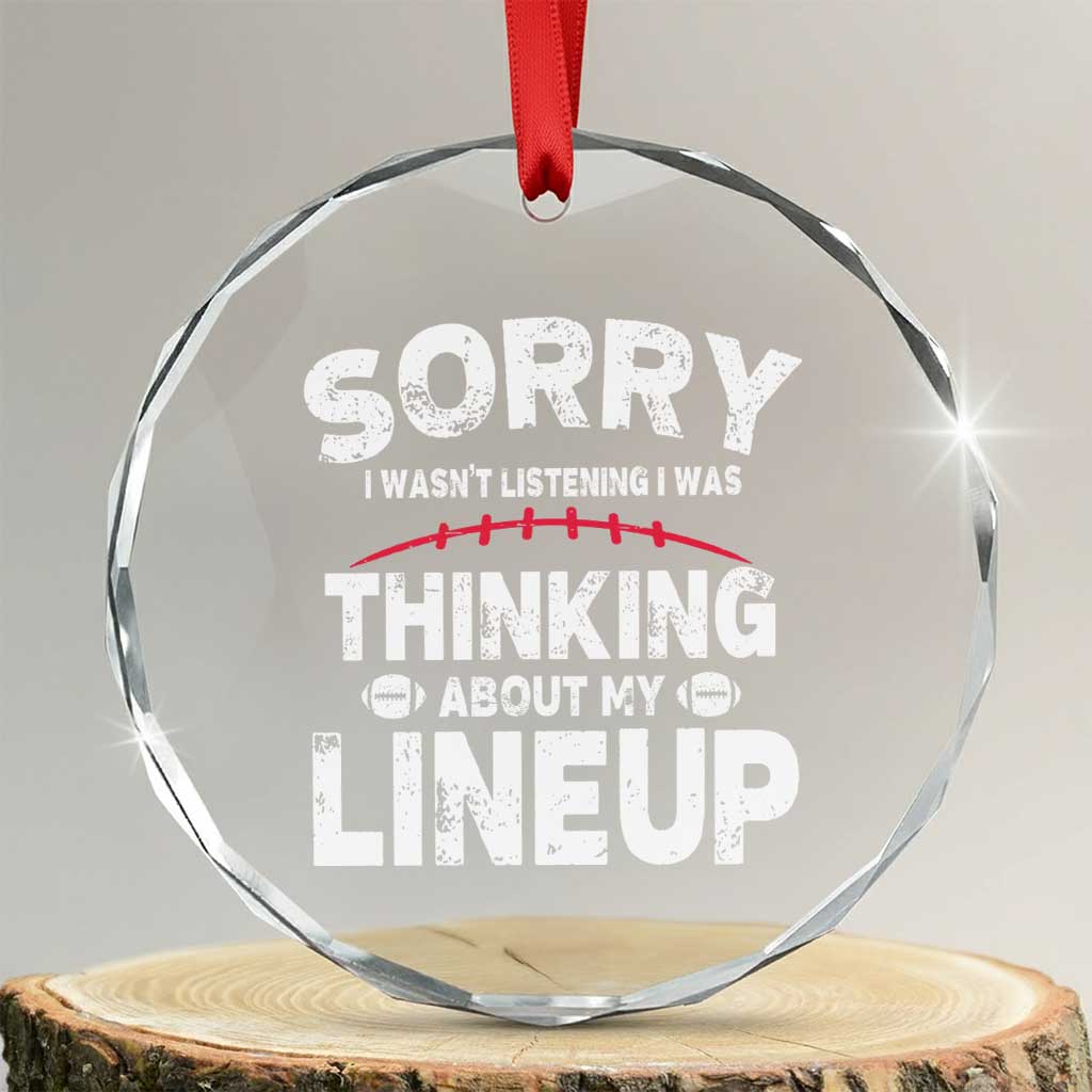 Funny Fantasy Football Player Crystal Glass Ornament Commissioner Draft Party - Print Your Wear