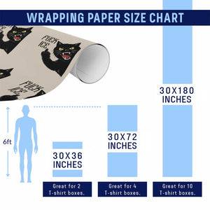 Funny Fck Ice Black Cat Wrapping Paper Roll Resist Minneapolis Political TS12 Print Your Wear