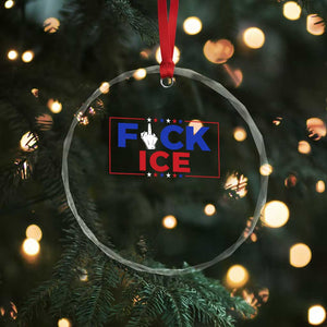 Funny Fck Ice Crystal Glass Ornament Immigration Activist Anti Deportation Middle Finger Graphic TS11 Print Your Wear