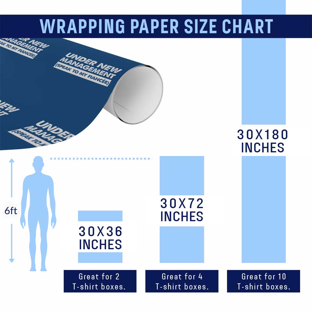Funny Fiancé Wrapping Paper Roll Engagement Gift For Fiance Bachelor Party TS10 Print Your Wear