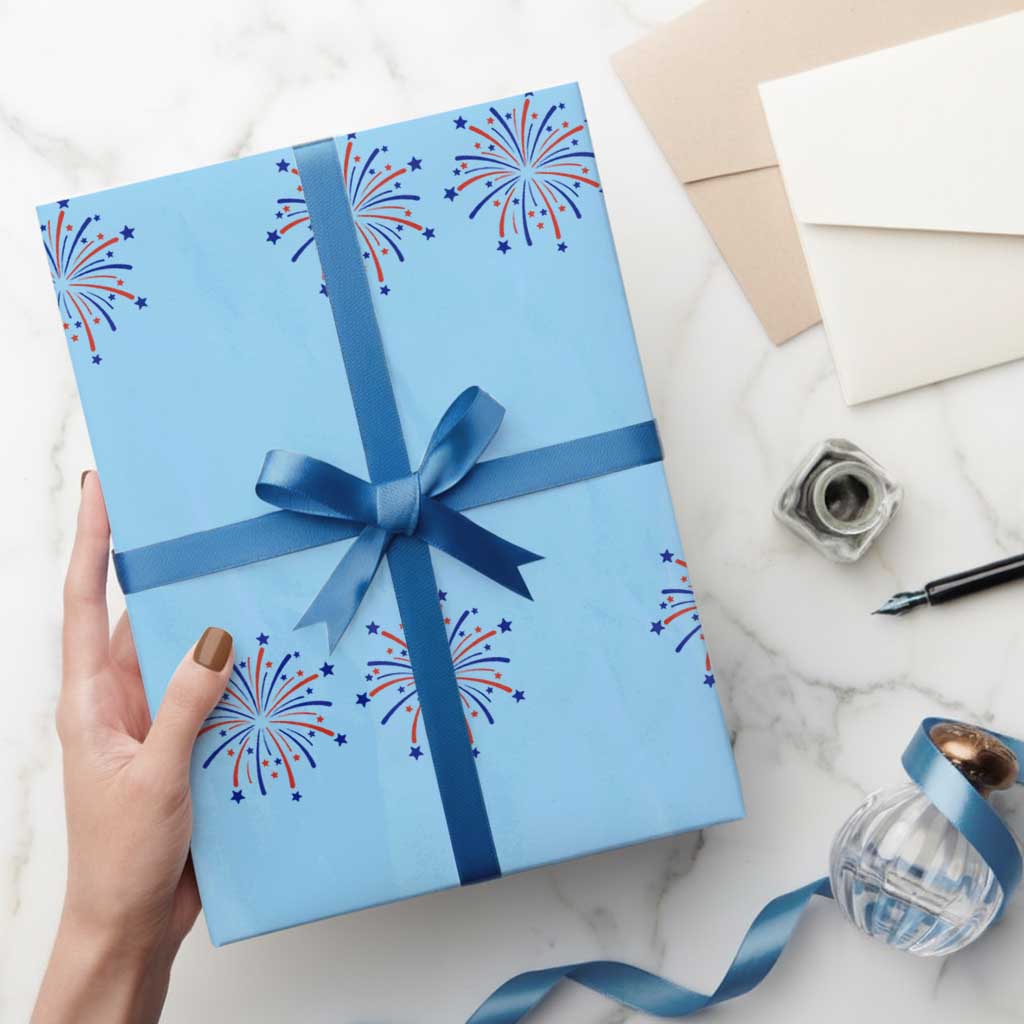 Funny Fireworks 4th of July Adult Humor Wrapping Paper Roll Just Here for The Fireworks