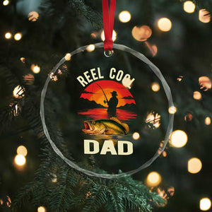 Funny Fishing Dad Crystal Glass Ornament Reel Cool Dad TS14 Print Your Wear