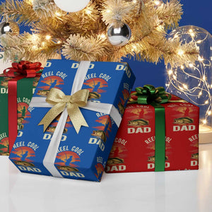 Funny Fishing Dad Wrapping Paper Roll Reel Cool Dad TS14 Print Your Wear