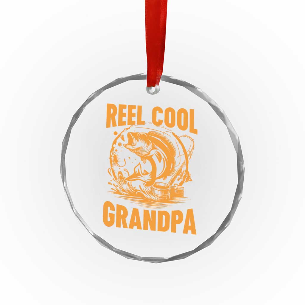 Funny Fishing Vintage Reel Cool Grandpa Crystal Glass Ornament TS10 Print Your Wear
