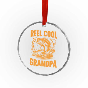 Funny Fishing Vintage Reel Cool Grandpa Crystal Glass Ornament TS10 Print Your Wear