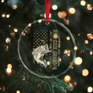 Funny Fishing Vintage Reel Cool Grandpa Crystal Glass Ornament Camo American Flag USA Bass Fish Fisherman TS10 Print Your Wear