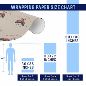 Funny Flamingos Woke Up Gay Again Wrapping Paper Roll Gift For Queer Bird Lovers TS12 Print Your Wear