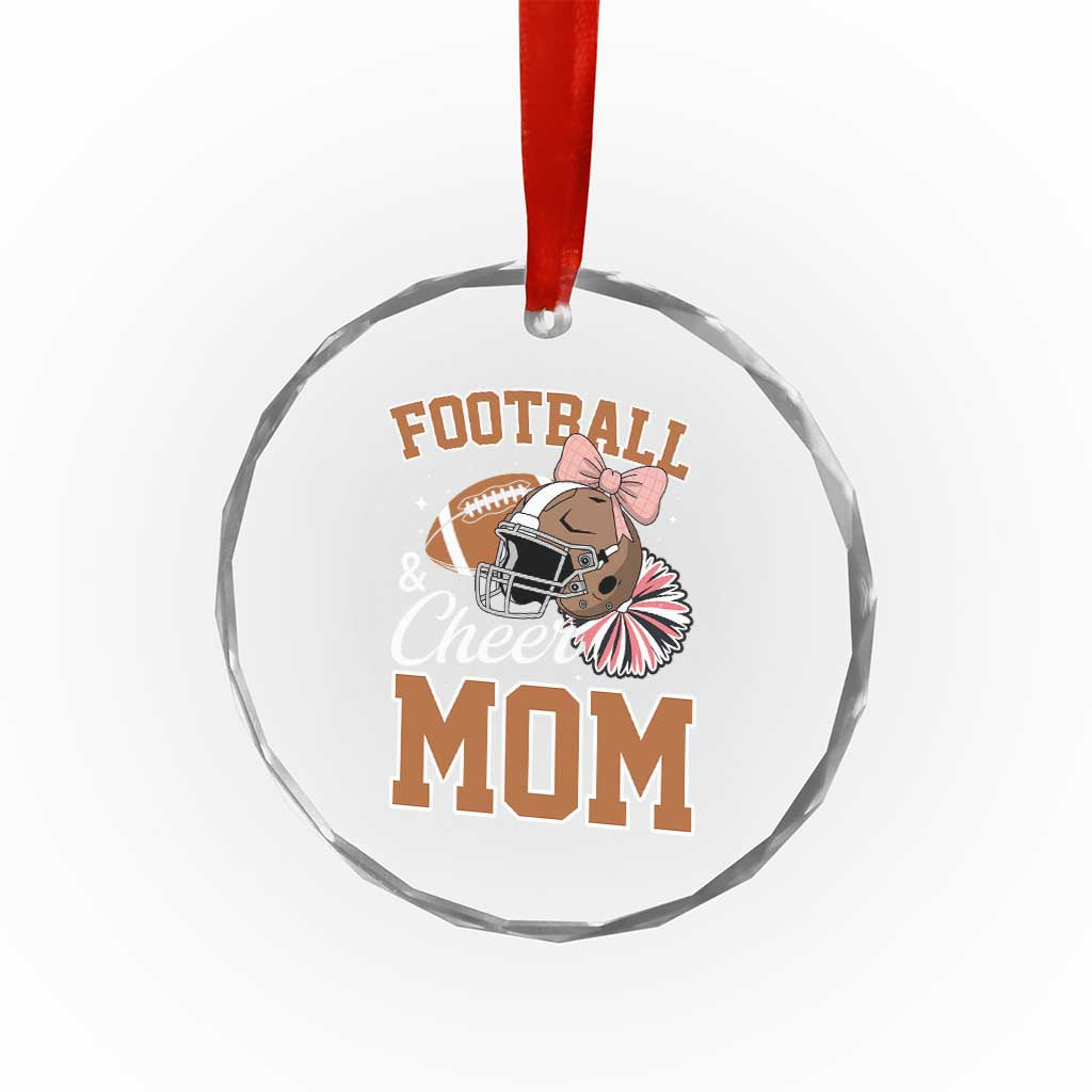 Funny Football And Cheer Mom Quote Crystal Glass Ornament Sports Season Gift TS12 Print Your Wear
