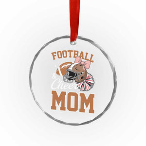 Funny Football And Cheer Mom Quote Crystal Glass Ornament Sports Season Gift TS12 Print Your Wear