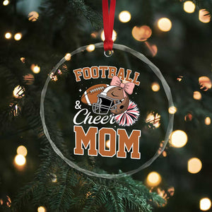 Funny Football And Cheer Mom Quote Crystal Glass Ornament Sports Season Gift TS12 Print Your Wear
