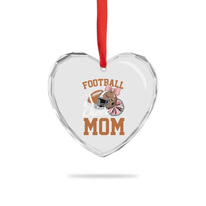 Funny Football And Cheer Mom Quote Heart Crystal Glass Ornament Sports Season Gift TS12 Print Your Wear