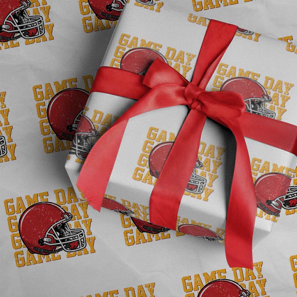 Funny Football Helmet Wrapping Paper Roll Game Day Sport Lover Gift TS12 White Print Your Wear
