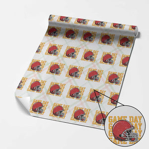 Funny Football Helmet Wrapping Paper Roll Game Day Sport Lover Gift TS12 Christmas Plaid Print Your Wear