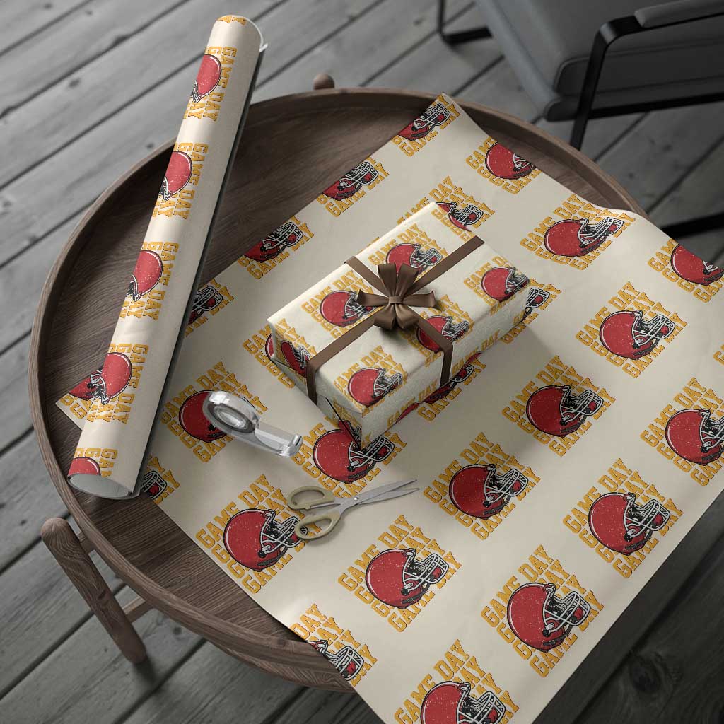 Funny Football Helmet Wrapping Paper Roll Game Day Sport Lover Gift TS12 Beige Print Your Wear