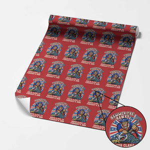 Funny Football Rivarly Wrapping Paper Roll Hammer The Hawk New England Minutemen Championship TS11 Red Print Your Wear