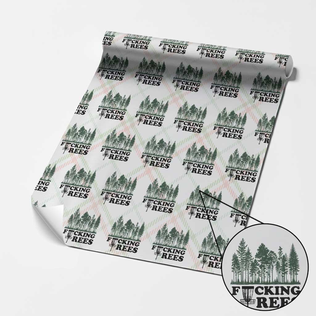 Funny Forest Disc Golf Humor Fcking Trees Wrapping Paper Roll TS02 Christmas Plaid Print Your Wear
