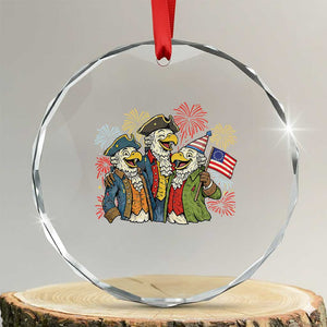 Funny Founding Fathers Eagle Crystal Glass Ornament 250th Anniversary America Patriotic Gift TS12 Transparent Glass 3'' Circle Print Your Wear