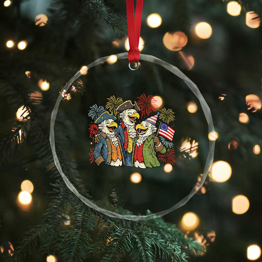 Funny Founding Fathers Eagle Crystal Glass Ornament 250th Anniversary America Patriotic Gift TS12 Print Your Wear