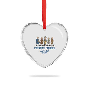 Funny Founding Fathers Fan Club Heart Crystal Glass Ornament Patriotic American History TS12 Print Your Wear
