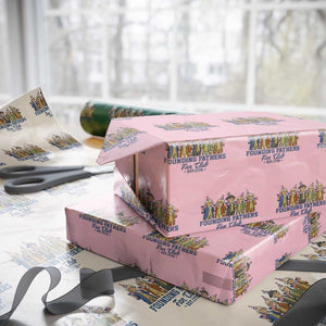 Funny Founding Fathers Fan Club Wrapping Paper Roll American History Lovers TS12 Light Pink Print Your Wear