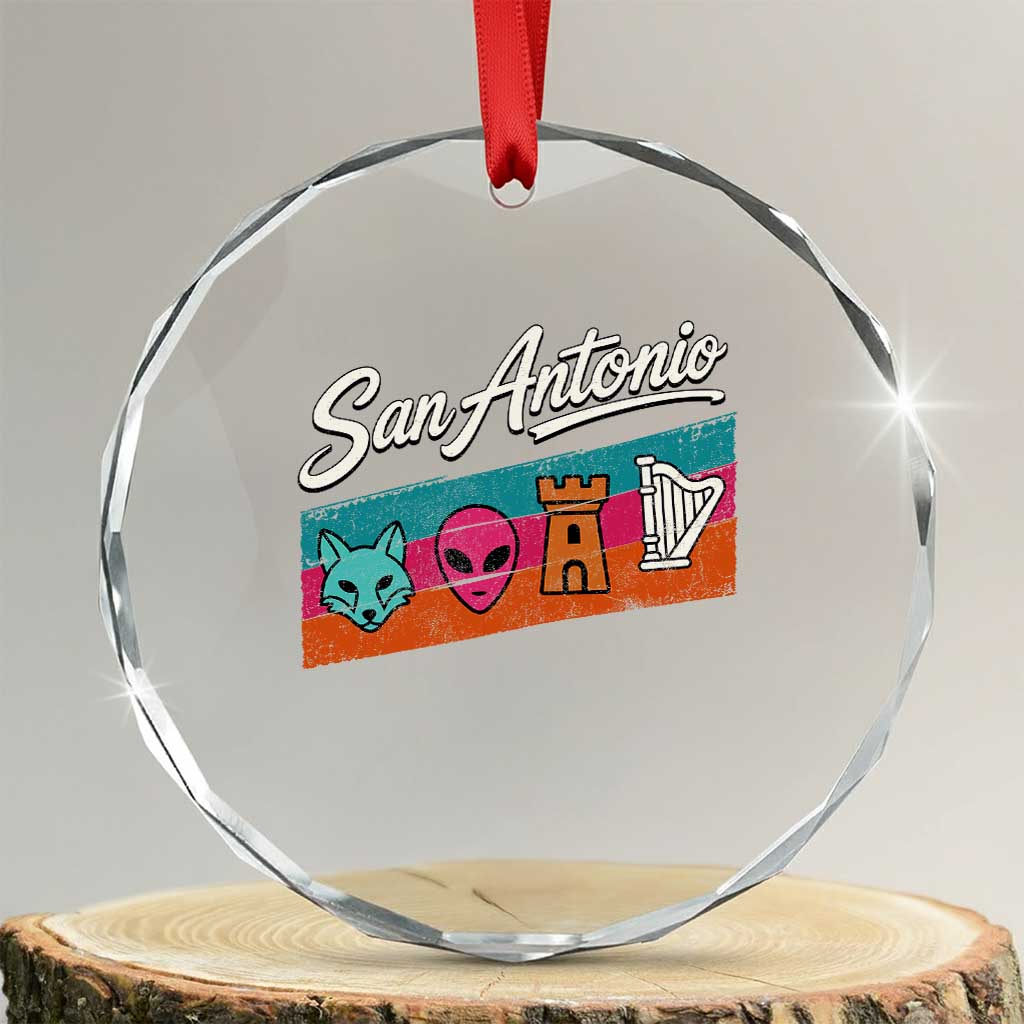 Funny Fox Alien Castle Harper Meme Crystal Glass Ornament San Antonio Texas Pride Sports Fan TS14 Transparent Glass 3'' Circle Print Your Wear