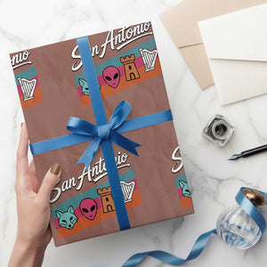 Funny Fox Alien Castle Harper Meme Wrapping Paper Roll San Antonio Texas Pride Sports Fan