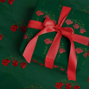 Funny Foxtrot Delta Tango Wrapping Paper Roll Vintage Rose Flowers Butterfly TS11 Green Print Your Wear
