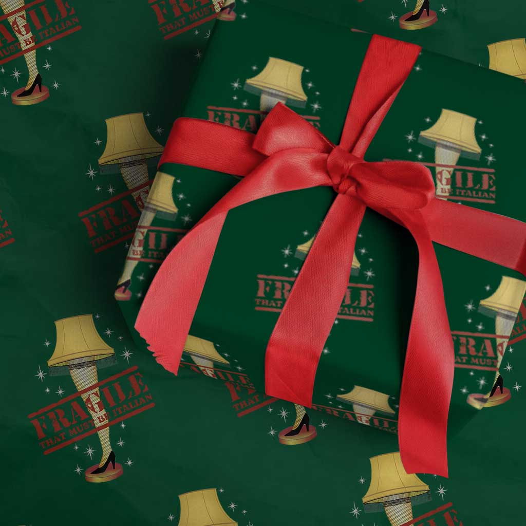 Funny Fragile That Must Be Italian Christmas Movie Wrapping Paper Roll TS11 Green Print Your Wear