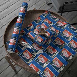 Funny Freedom Pig Resistance Movement Political Satire Meme Gift Wrapping Paper Roll TS12 Blue Print Your Wear