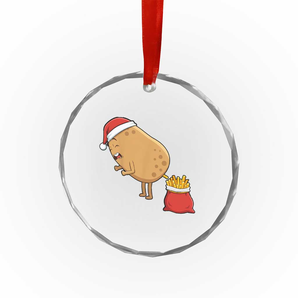 Funny French Fries Christmas Crystal Glass Ornament Potato Food Eaters TS14 Print Your Wear