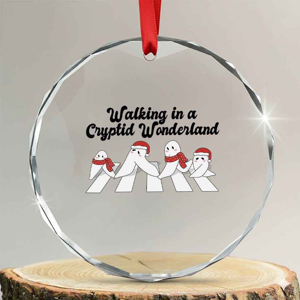 Funny Fresno Nightcrawlers Christmas Gift Crystal Glass Ornament Walking In A Cryptid Wonderland TS12 Transparent Glass 3'' Circle Print Your Wear
